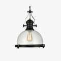 Black Warm Country Style Vintage Glass Pendant Light
