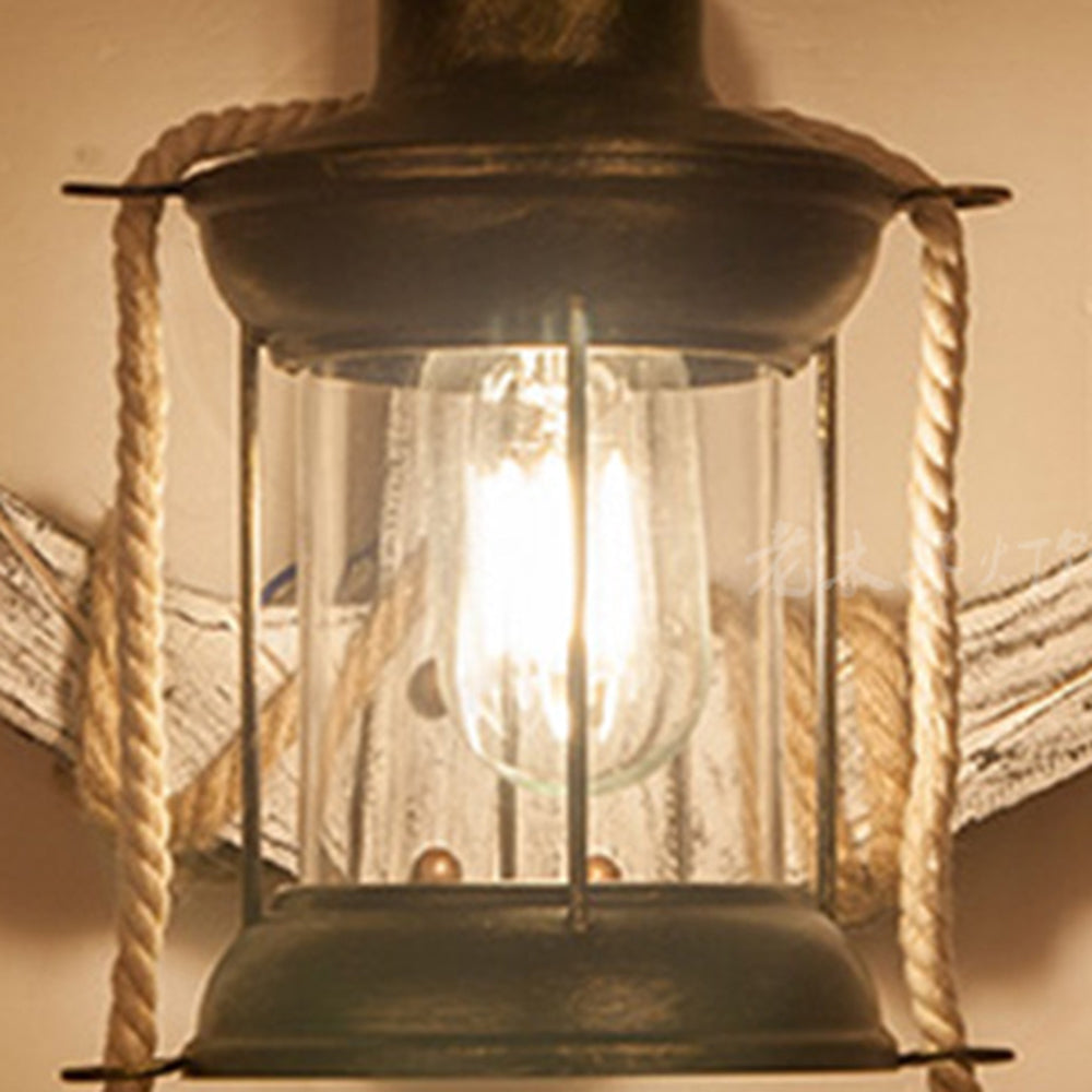 Wood And Metal Wall Sconce Heritage Lantern