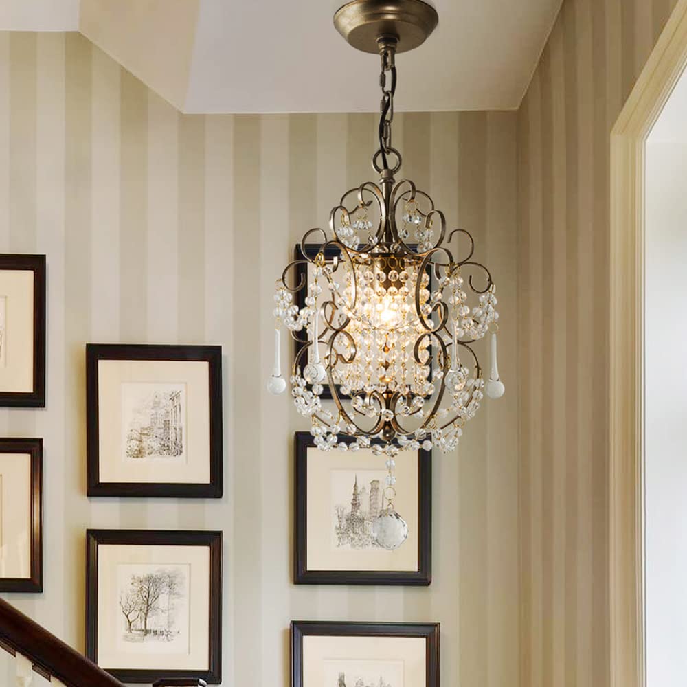 Pendant Light Contemporary Crystal Metal For Bedroom