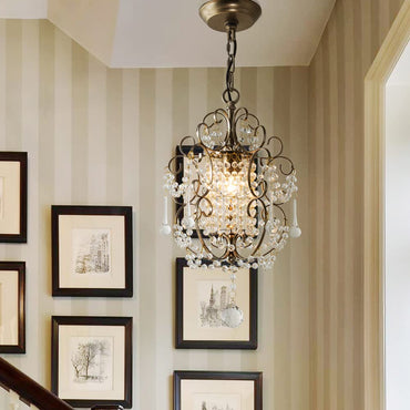 Pendant Light Contemporary Crystal Metal For Bedroom