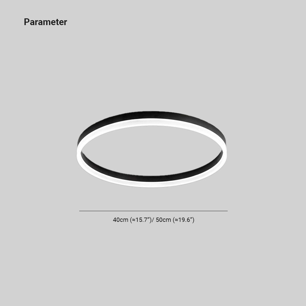 Black Gold Or White Sleek Circular Flush Mount Ceiling Light