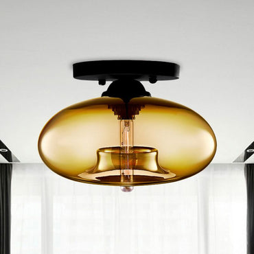 Industrial Ceiling Light Living Room Flush Mount Art Deco Globe