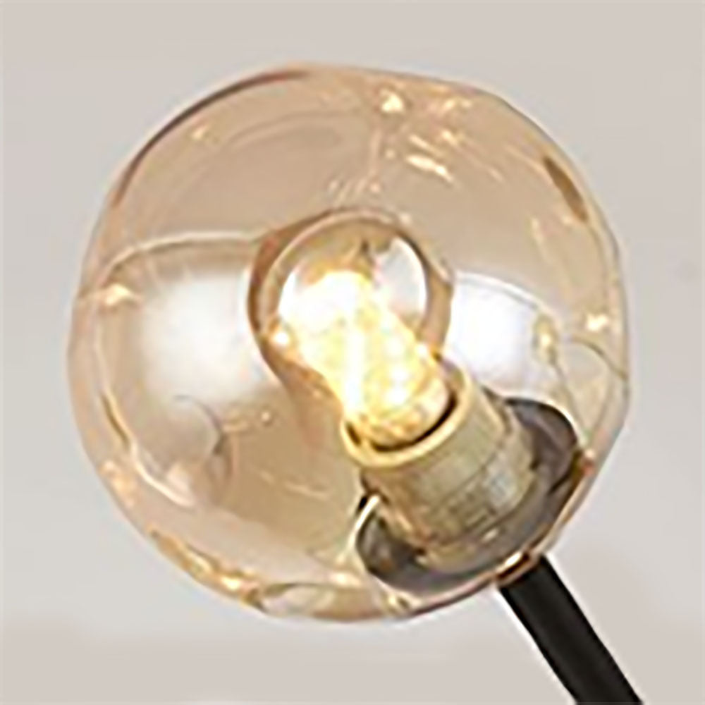 LED Amber Glass Bubble Pendant Light for Ambient Glow