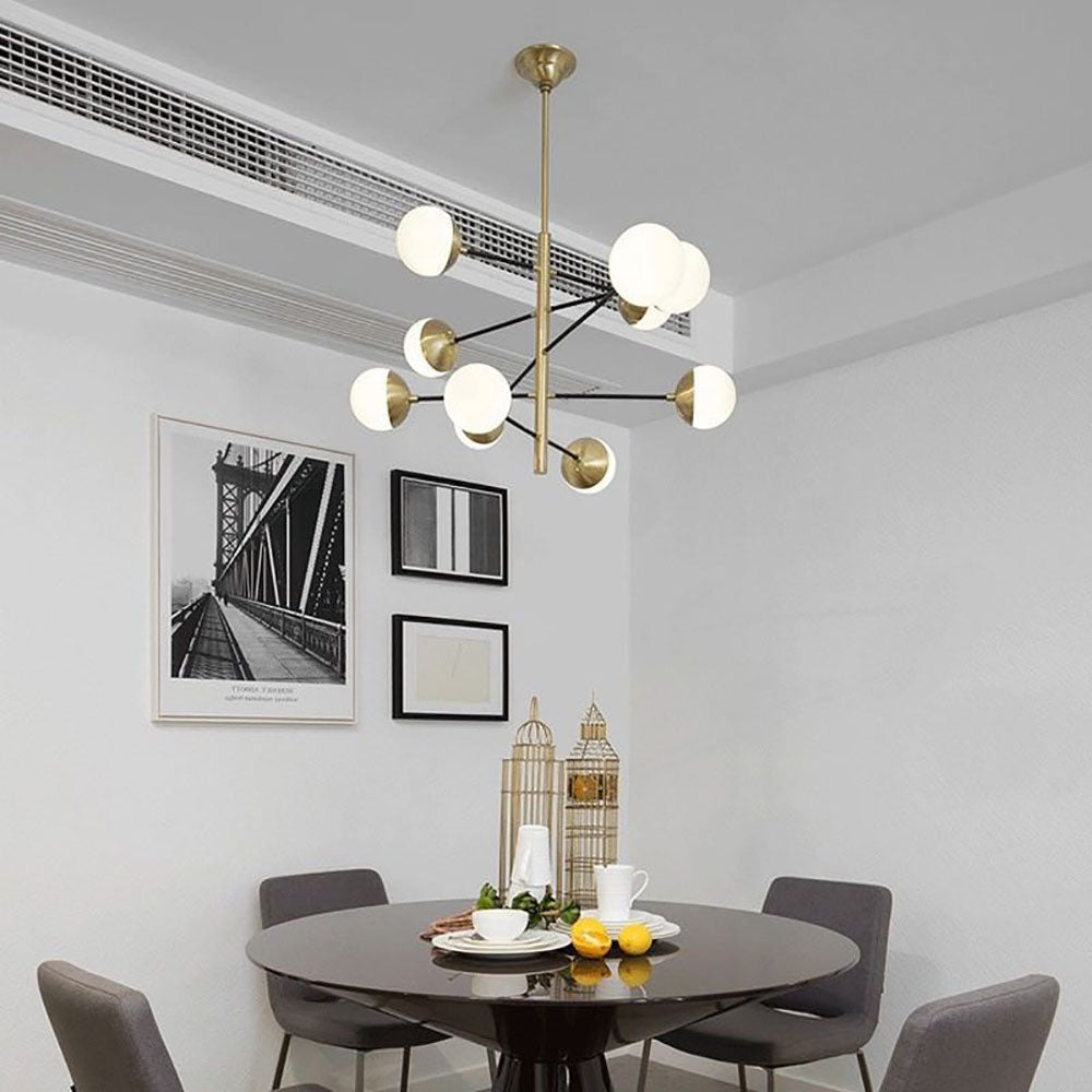 Warm Glow Gold Finish Nordic Globe Pendant Light