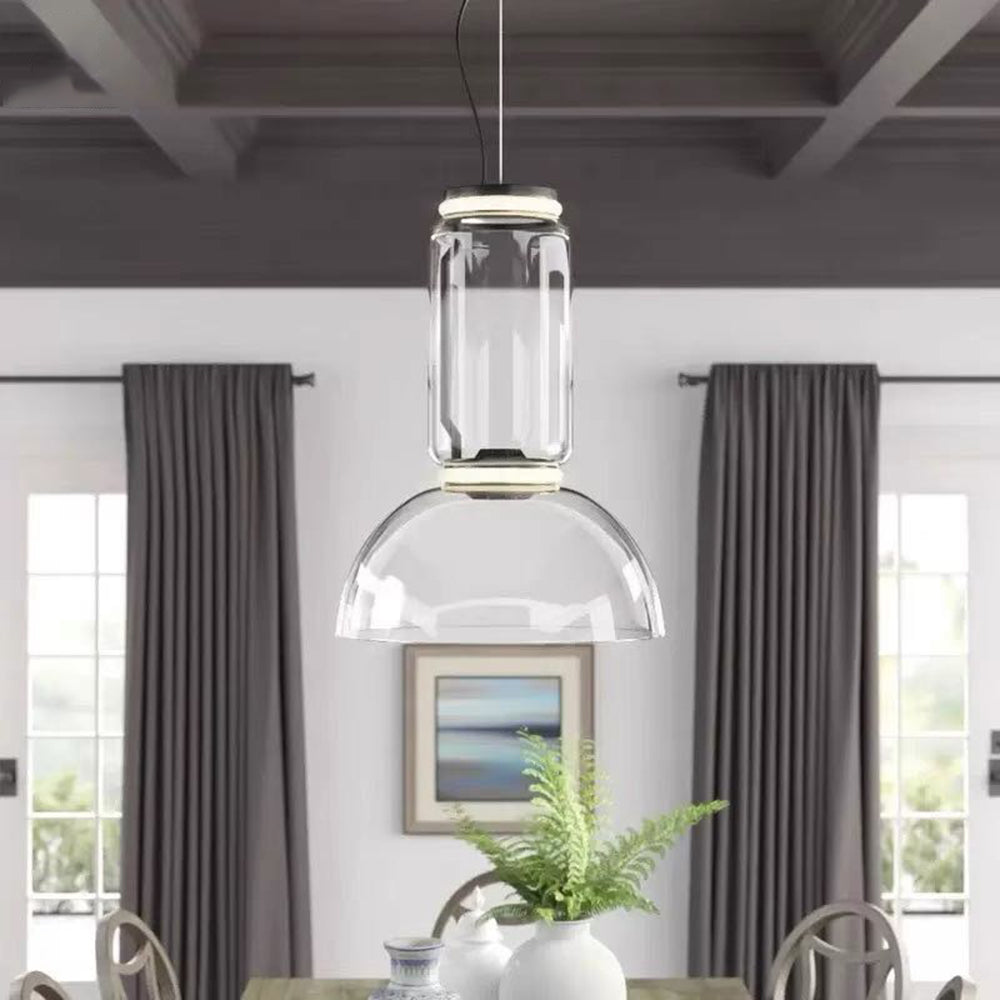 Living Room Ambience Warm White Glass Pendant Light