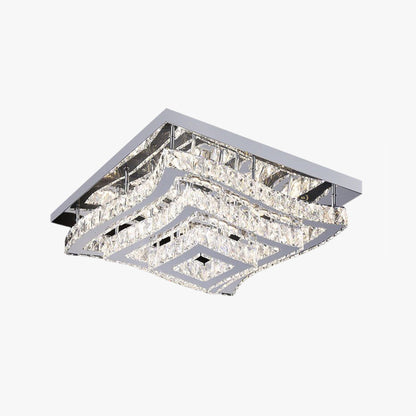Ceiling Light Living Room Asteria Square Glass And Metal Flush Mount