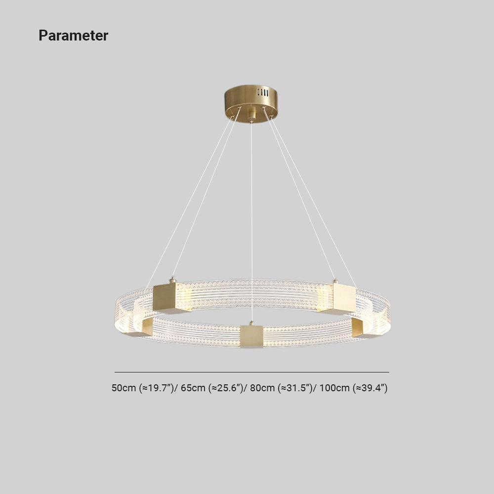 Pendant Light In Warm White Glow With Gold Metal