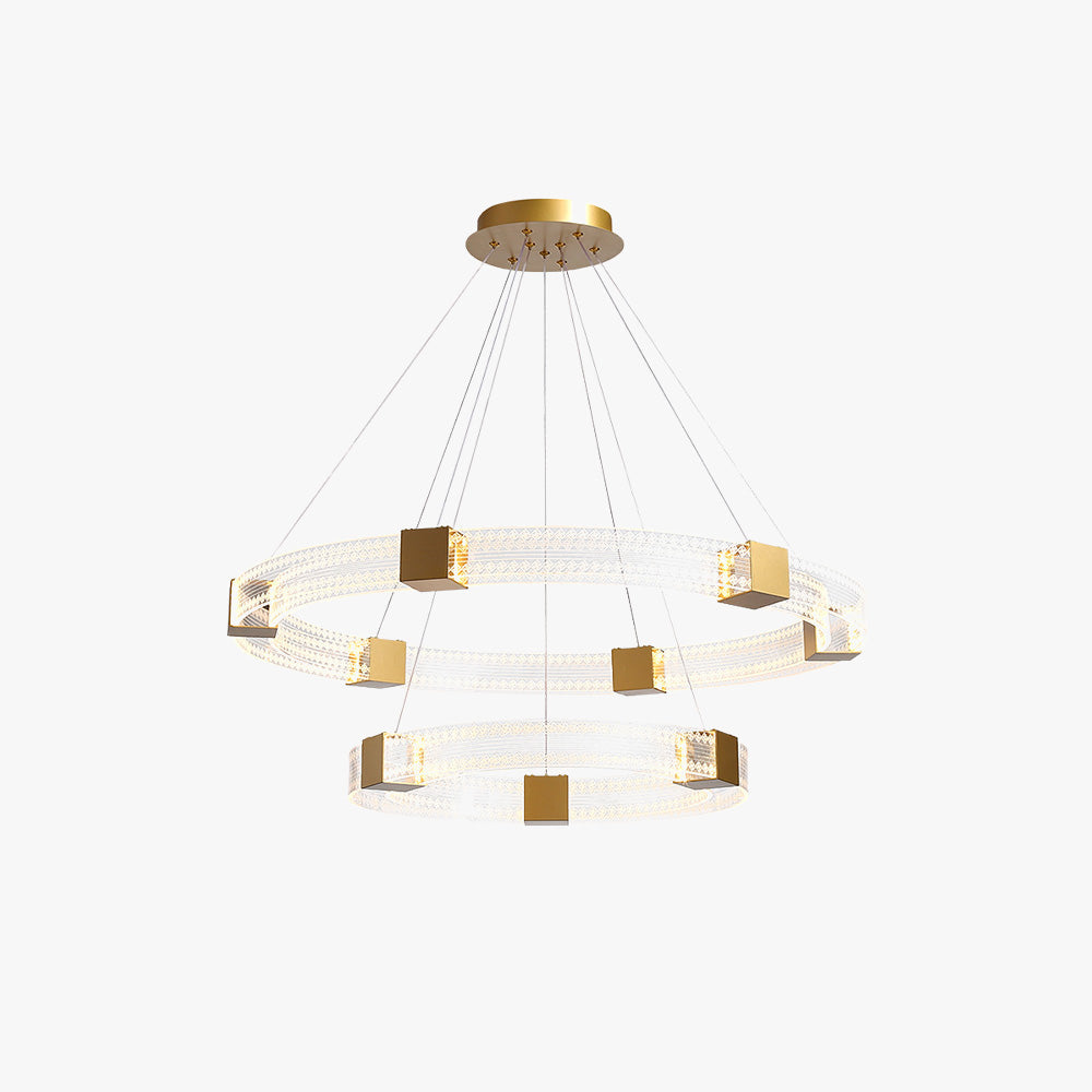 Pendant Light In Warm White Glow With Gold Metal