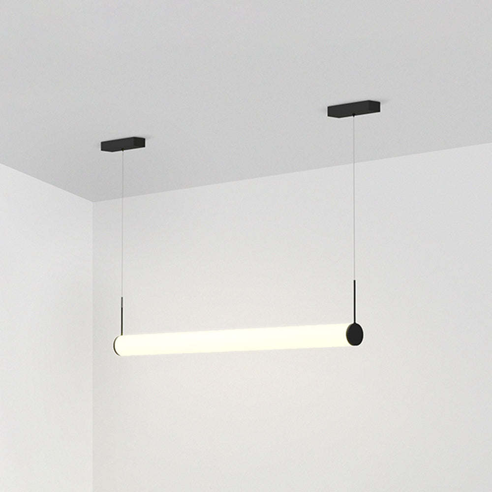 White Metal And Acrylic Durable Cylinder Pendant Light