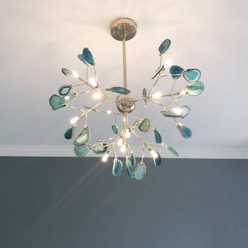 Four Finishes Floral Branch Semi-Flush Ceiling Light