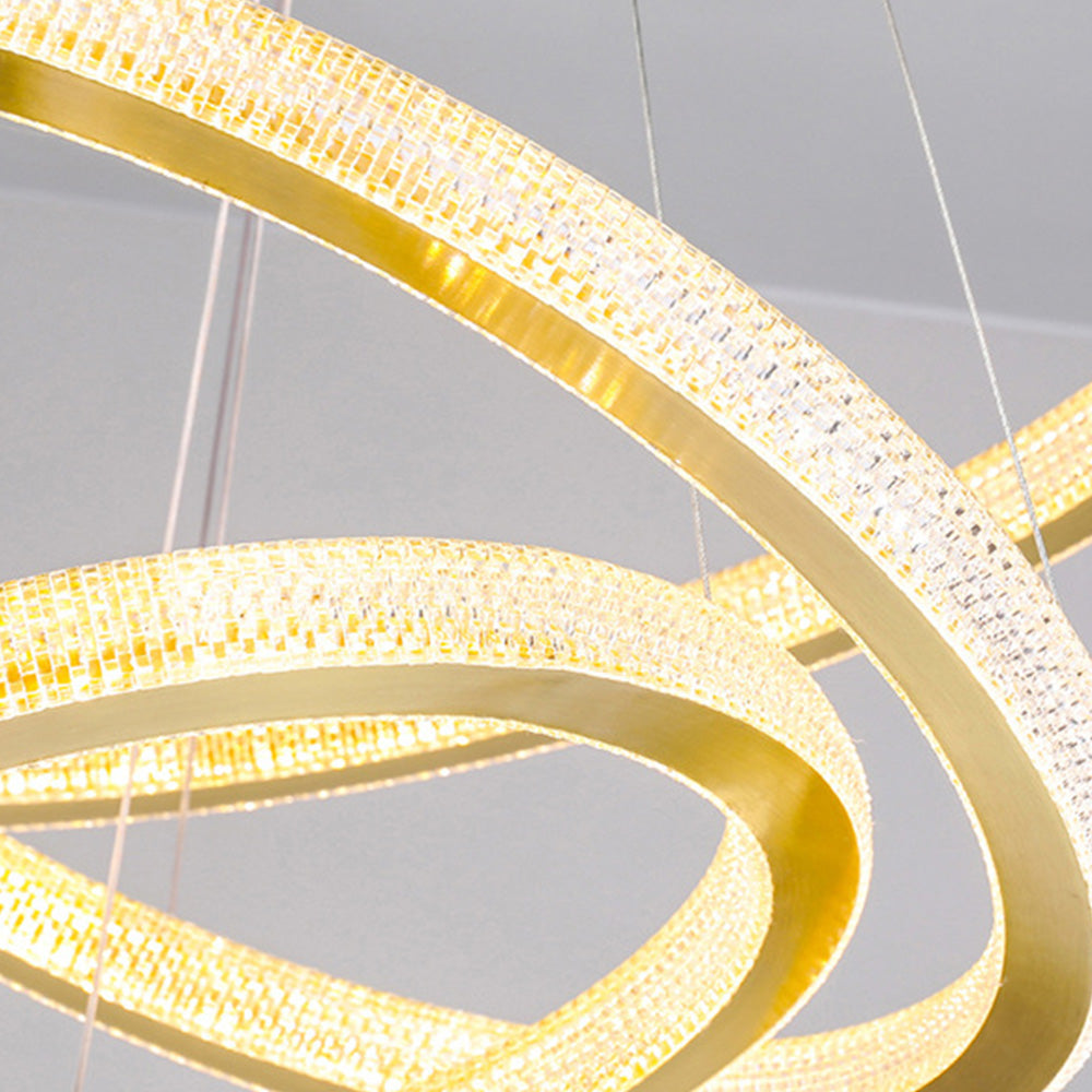 Pendant Light Ring Contemporary Gold For Room Living