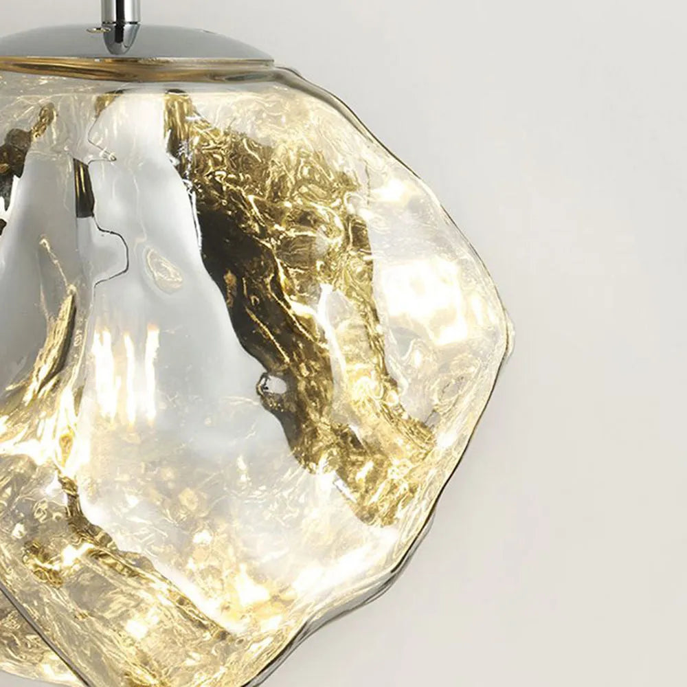Adjustable Height Lava Glass Pendant Light