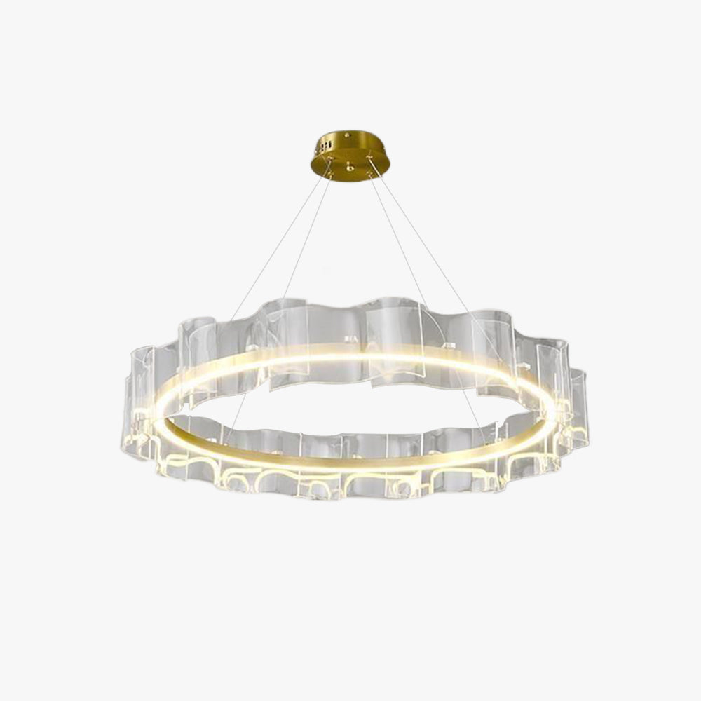 Pendant Light Elegant Gold Ring For Living Rooms