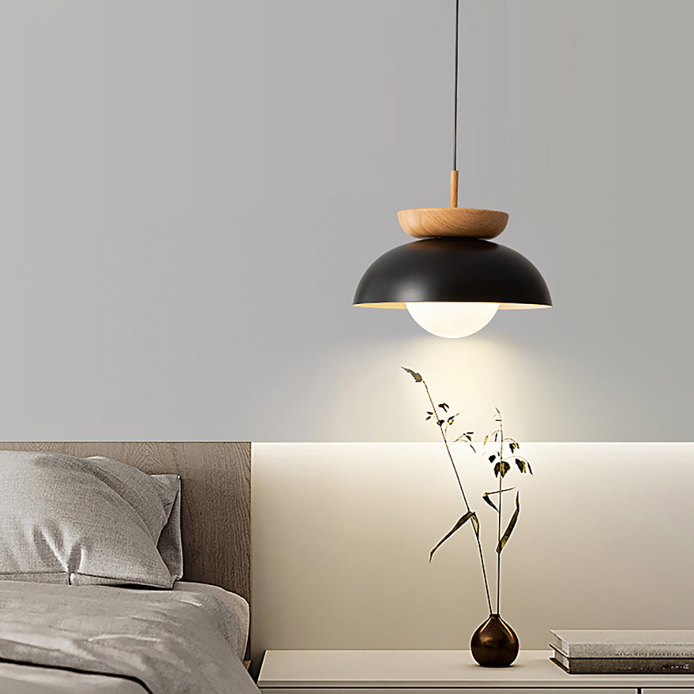 Lamp Pendant Metal and Wood Scandinavian Delivers Warmth
