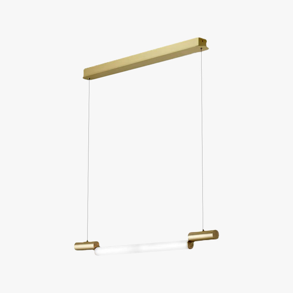 Gold Finish Minimalist Linear Pendant Light