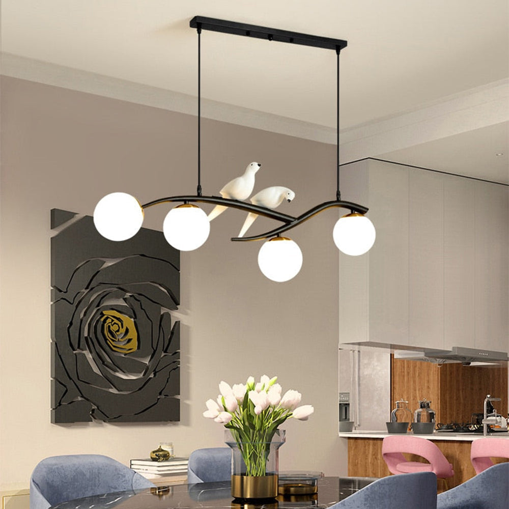 Dual Color Finish Bird Pendant Light With Ambient Glow
