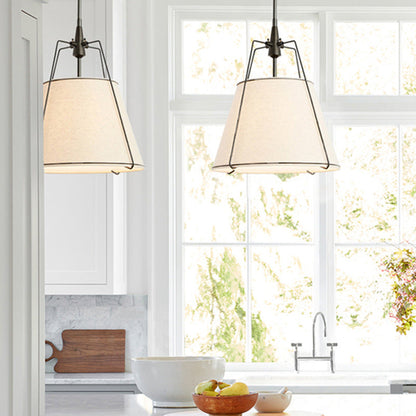 Soft Ambient Glow Conical Fabric Pendant Light