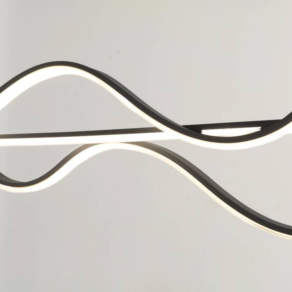 Light Ambient Pendant with Modern Wave Glow