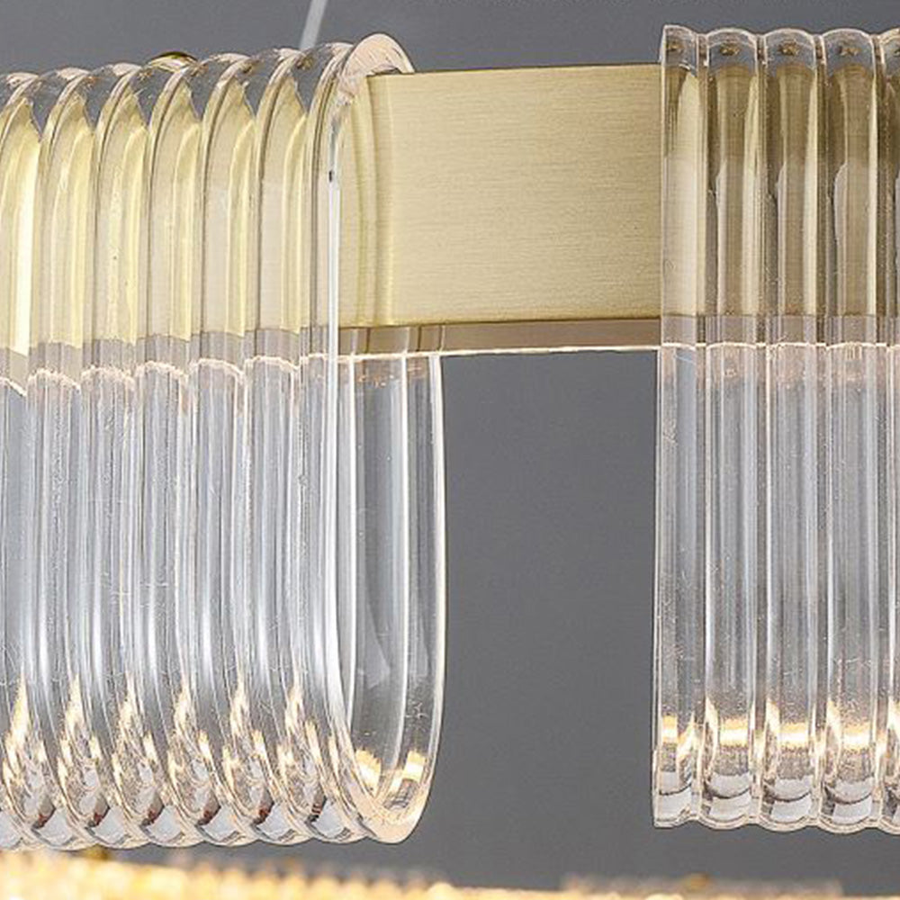 White Gold Modern Arisha Ring Pendant Lamp for Ambient Glow