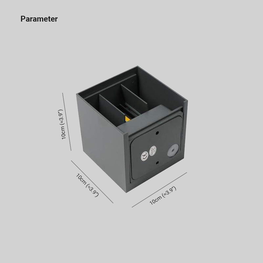 Adjustable Beam Outdoor LED Square Wall Light