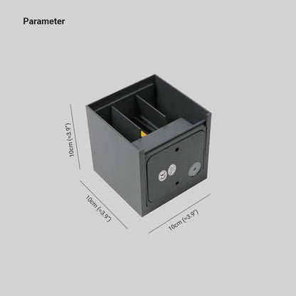 Adjustable Beam Outdoor LED Square Wall Light