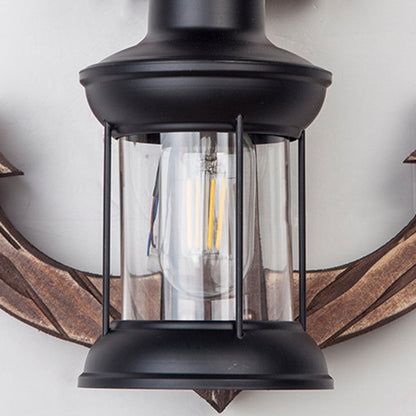 Wood And Metal Wall Sconce Heritage Lantern