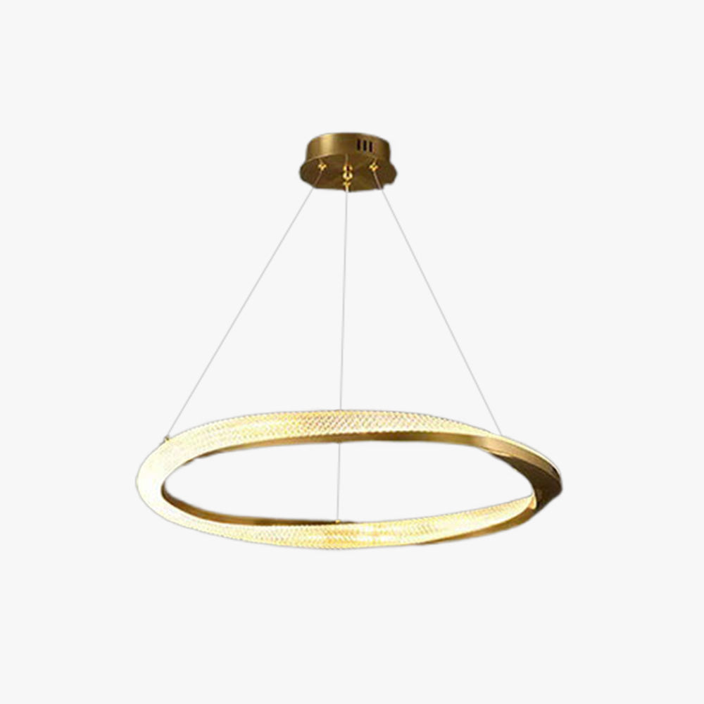 Pendant Light With Warm White Glow Half Ring