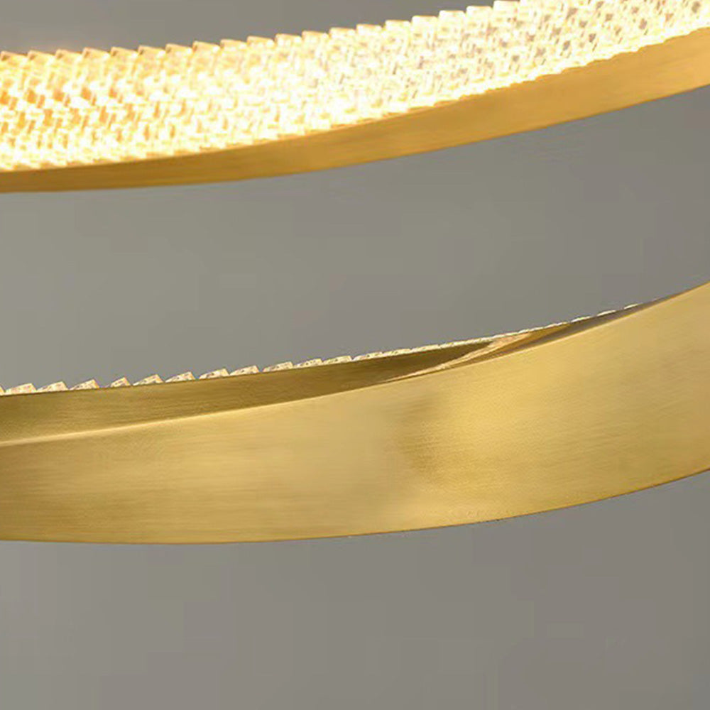 Pendant Light With Warm White Glow Half Ring