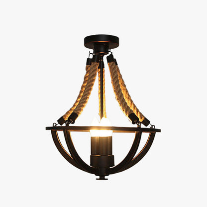 Pendant Lamp Swag Rustic Vintage Black Elegant Adds Charm