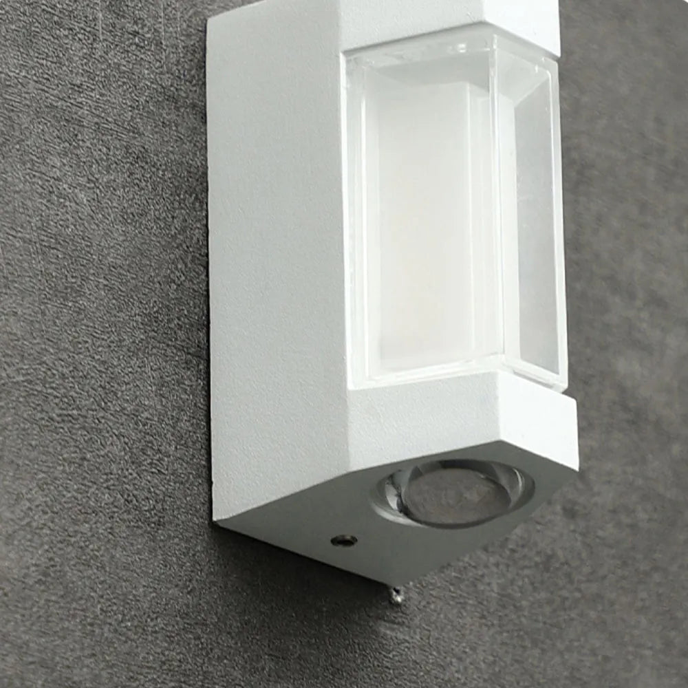 White And Black Nordic Dual Head Up And Down Outdoor Wall Light