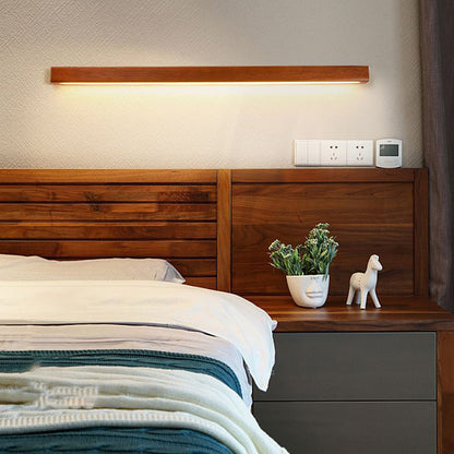 Wall Lamp Linear Wood Natural For Ambience Warm