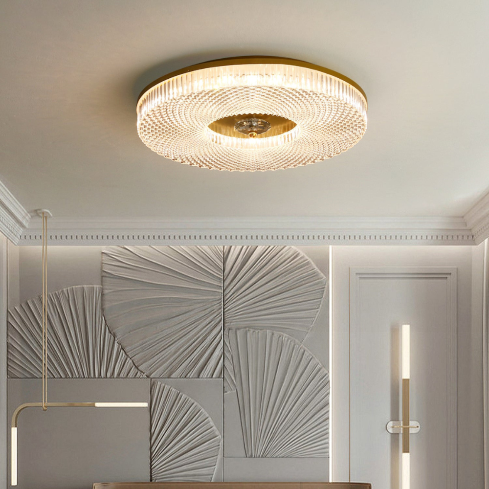 Ceiling Light Sphere Halo With Warm Ambient Glow