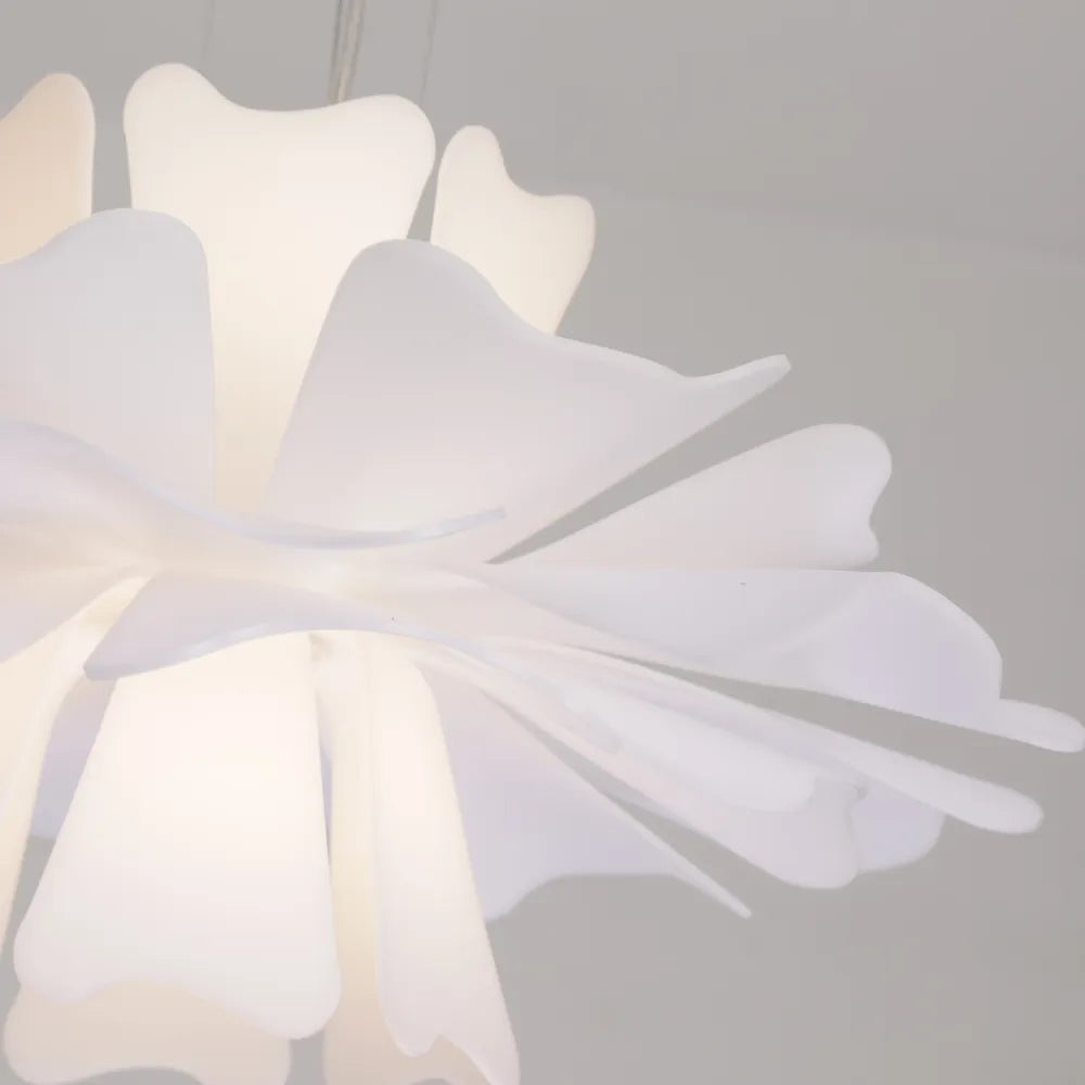Warm White Glow Pendant Elegant Floral Light With