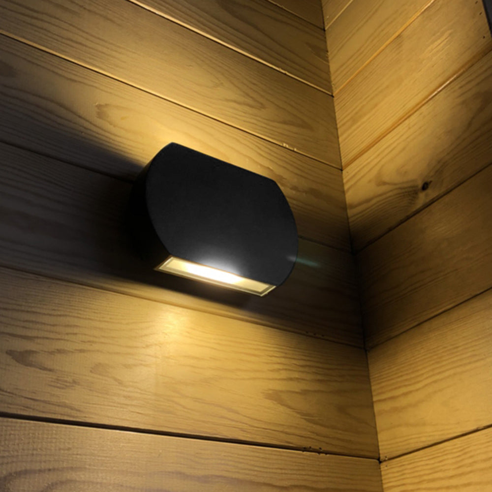 Black Grey IP65 Outdoor Metal Geometric Wall Light