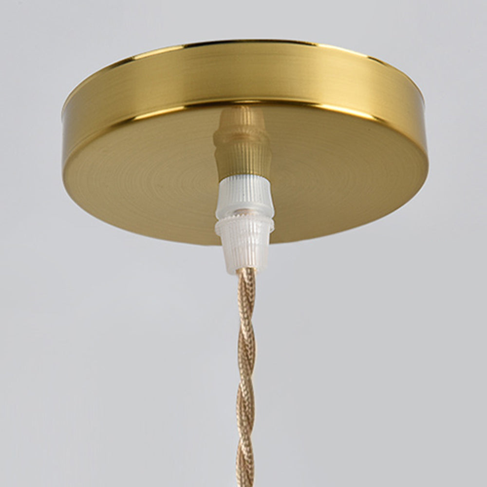 Timeless Elegance Art Deco Brass Glass Pendant Light