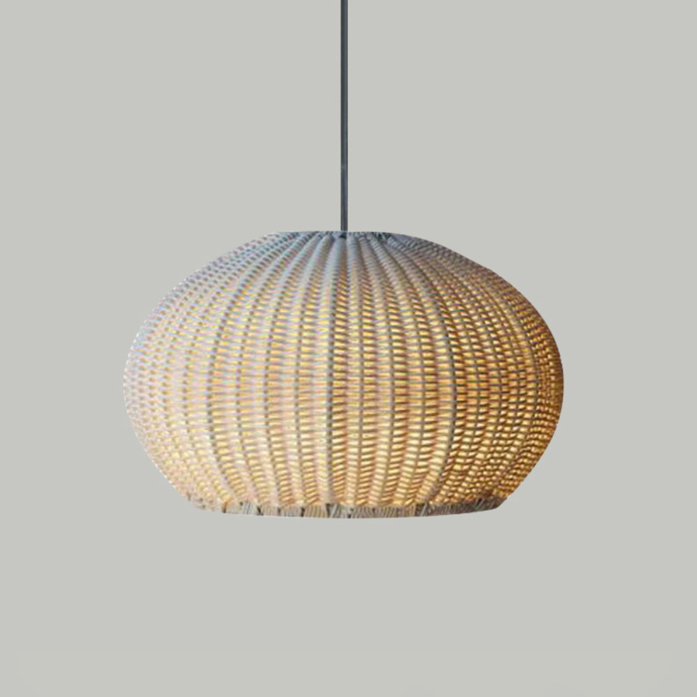 Durable Frame Bamboo And Metal Pendant Light