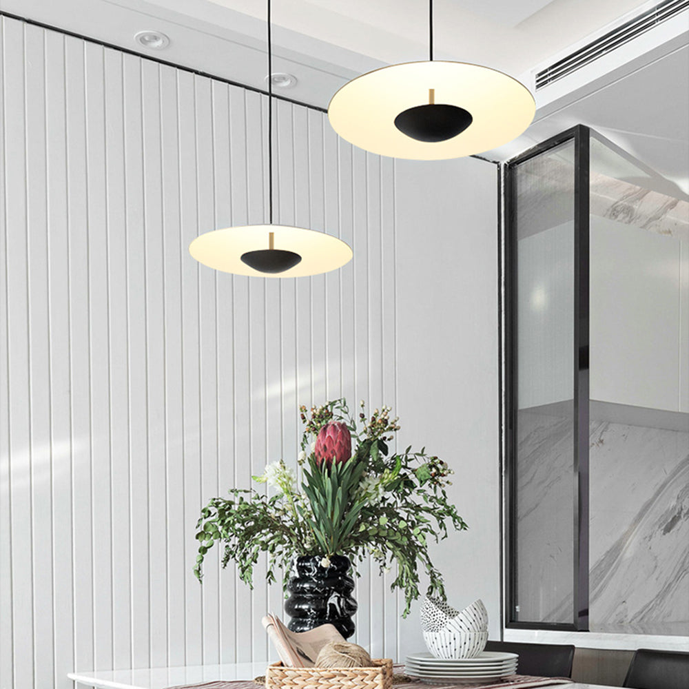 Pendant Light Wood Finish Nordic LED Frisbee