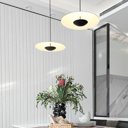 Pendant Light Wood Finish Nordic LED Frisbee