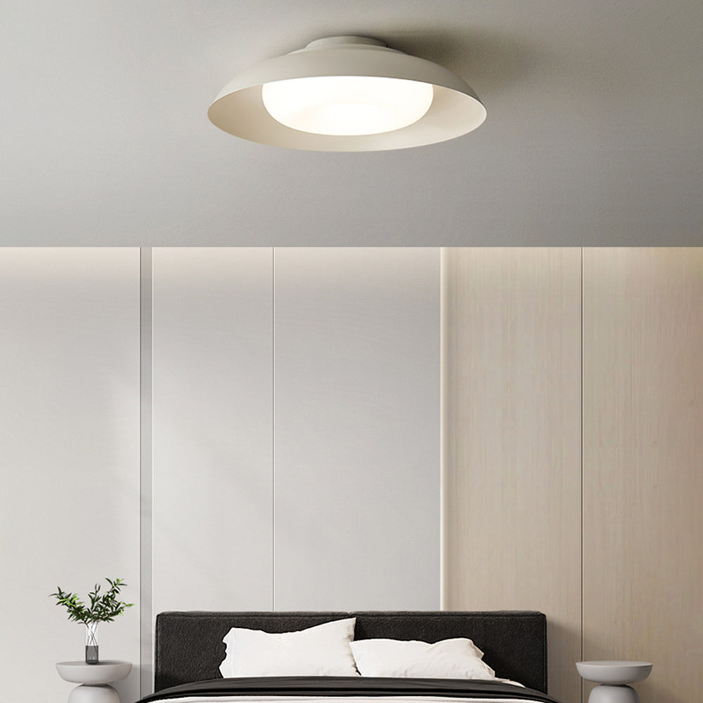 Flush Mount Nordic Ceiling White Light Bowl