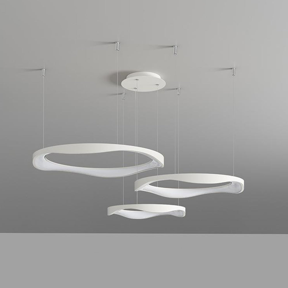 Black Or White Modern Round Pendant Light For Dining Room