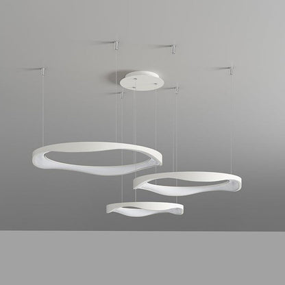 Black Or White Modern Round Pendant Light For Dining Room