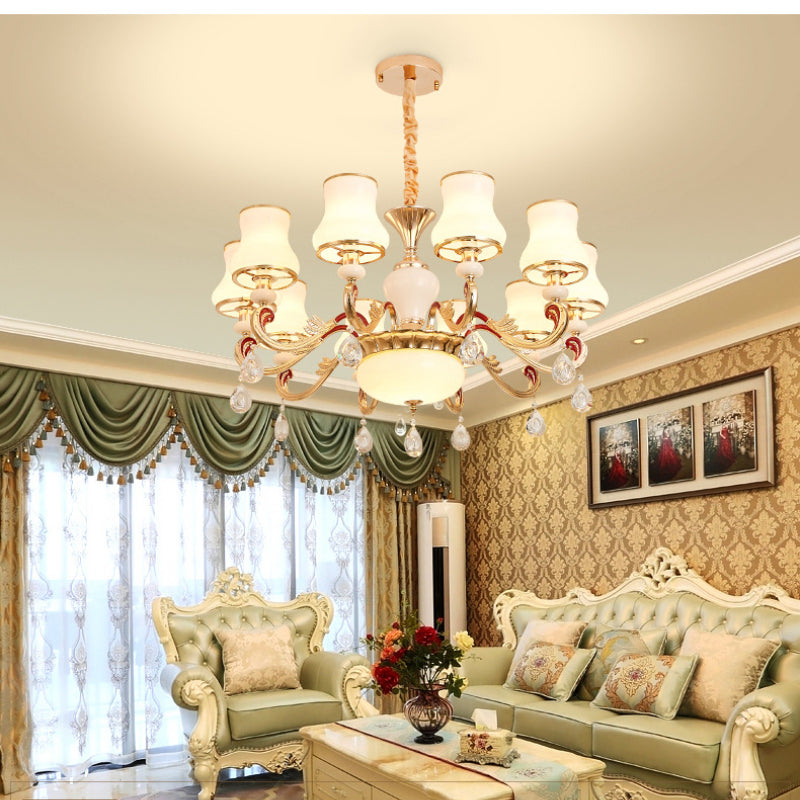 Metal and Glass Vintage Style Pendant Light