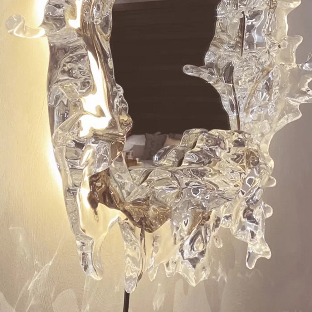 Gold Or Silver Finish AquaRipple Mirror Wall Light