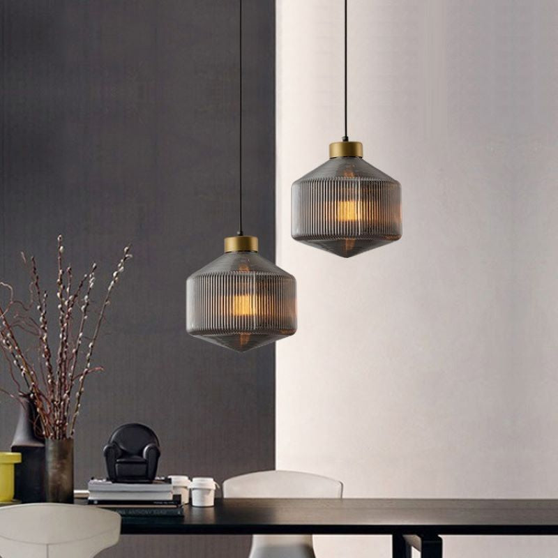 Cozy Ambience Glass LED Smoke Pendant Light