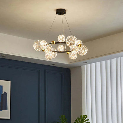 Warm Glow Glass Art Deco Pendant Light