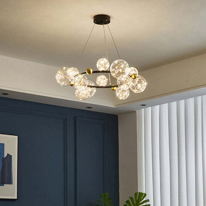 Warm Glow Glass Art Deco Pendant Light