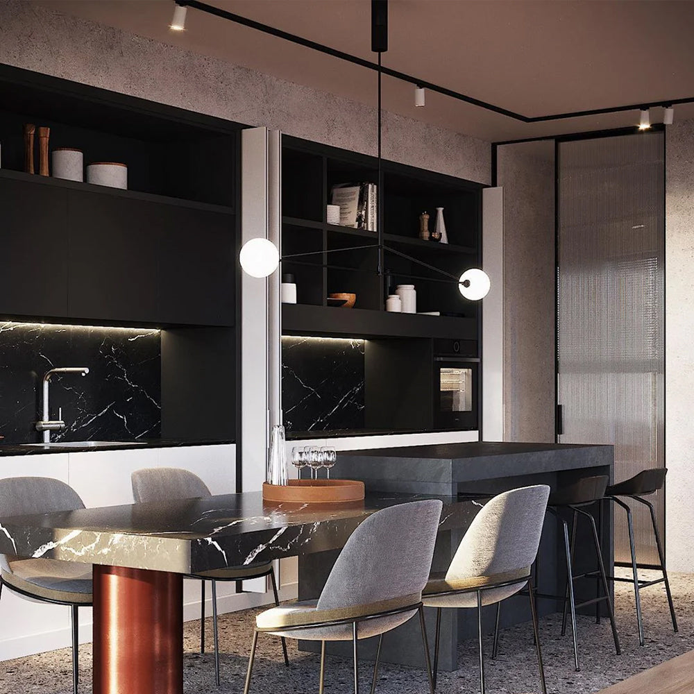 Black Modern Ambience Arisha Linear Pendant Light