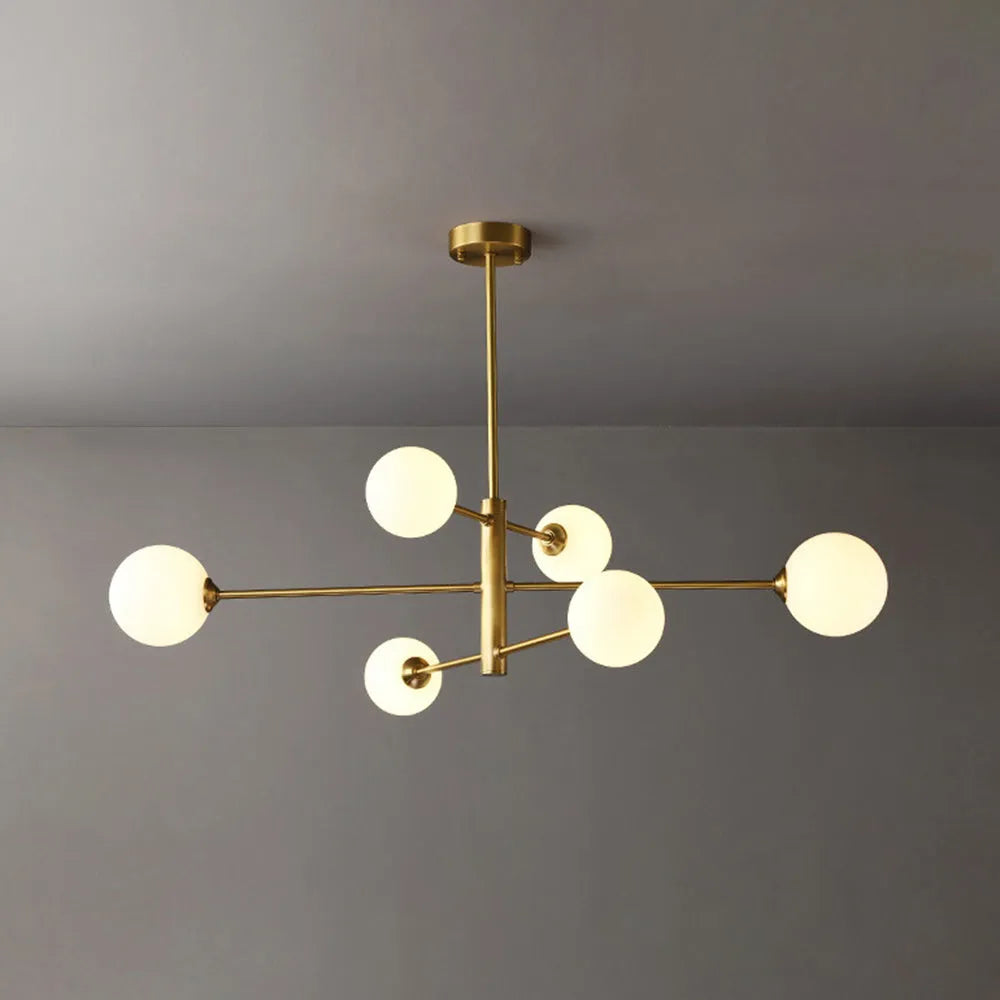 Pendant Light in Modern Copper and Black Glass Shade