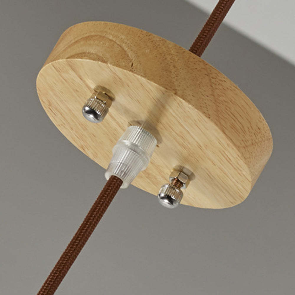Adjustable Three Color Ambiance Wood Pendant Light