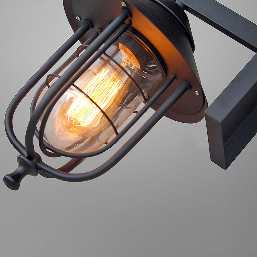 Black Metal Vintage Outdoor Wall Lantern